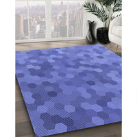 Patterned Sky Blue Rug, pat1720blu