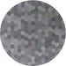 Square Machine Washable Transitional Dark Gray Rug, wshpat1720