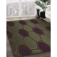 Patterned Midnight Gray Rug, pat1721brn