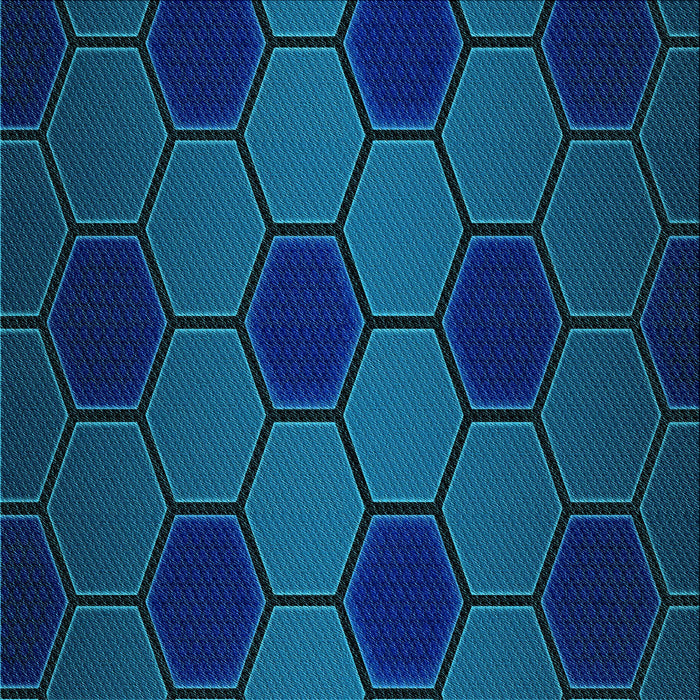 Round Patterned Blue Rug, pat1721lblu