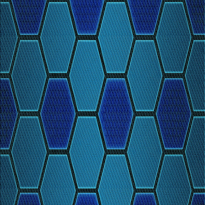 Machine Washable Transitional Blue Rug, wshpat1721lblu