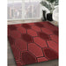 Patterned Red Rug in Family Room, pat1721rd