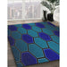 Machine Washable Transitional Blue Ivy Blue Rug in a Family Room, wshpat1721