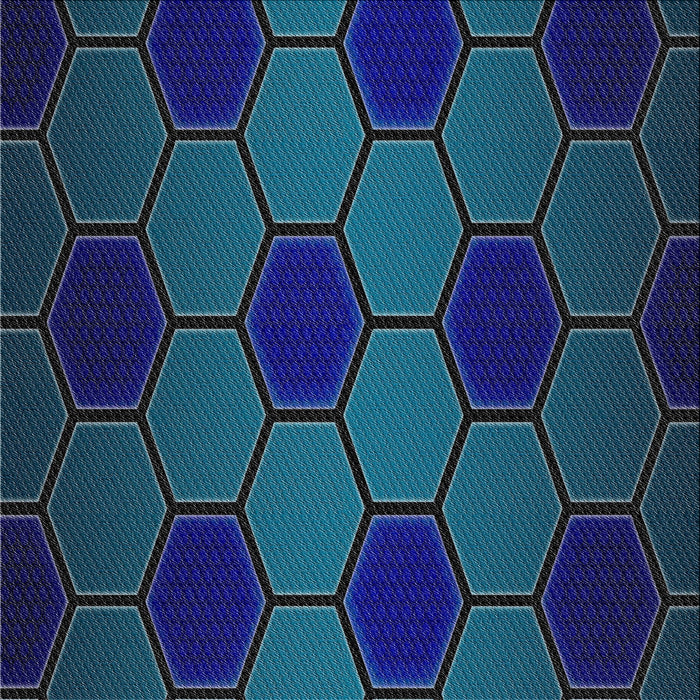 Square Patterned Blue Ivy Blue Novelty Rug, pat1721