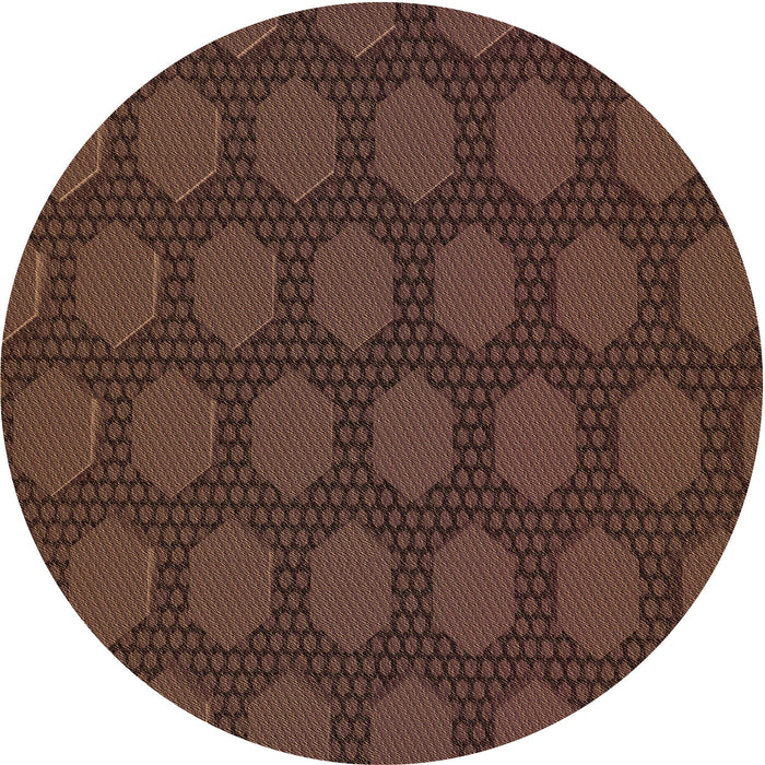Square Machine Washable Transitional Sienna Brown Rug in a Living Room, wshpat1722brn