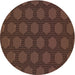 Square Machine Washable Transitional Sienna Brown Rug in a Living Room, wshpat1722brn