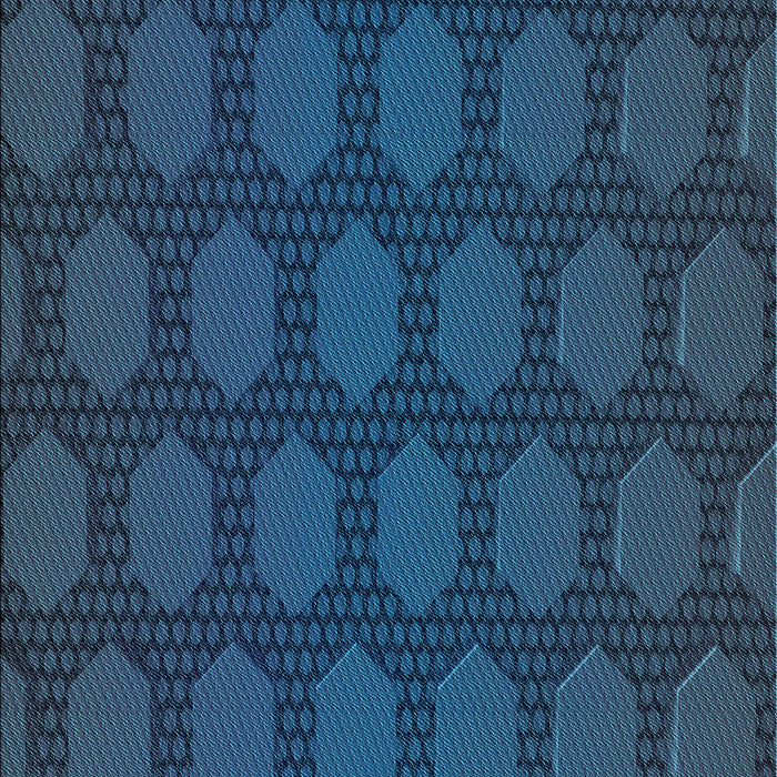 Machine Washable Transitional Bright Navy Blue Rug, wshpat1722lblu