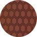 Square Machine Washable Transitional Mahogany Brown Rug in a Living Room, wshpat1722org