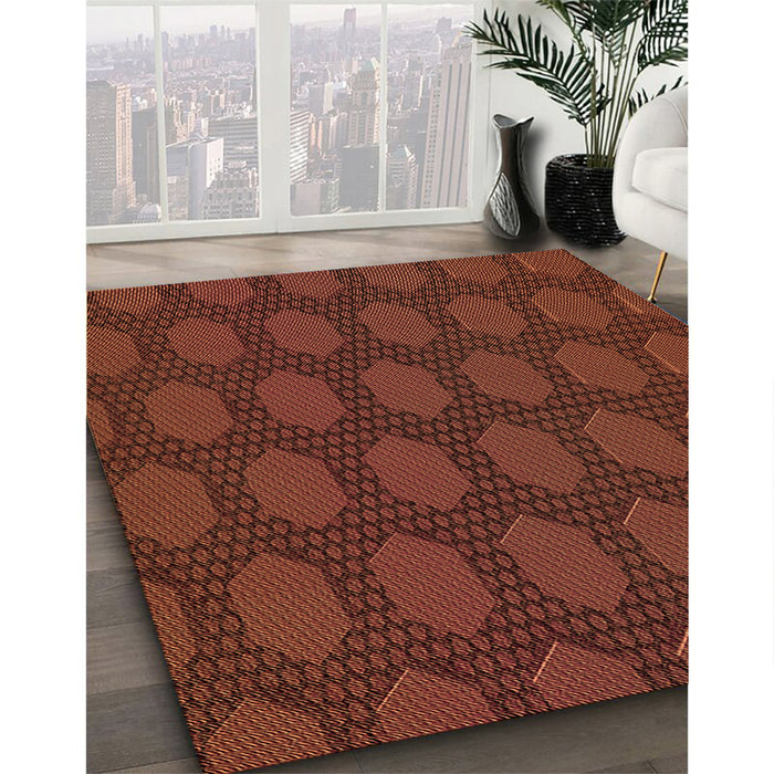 Machine Washable Transitional Mahogany Brown Rug in a Family Room, wshpat1722org
