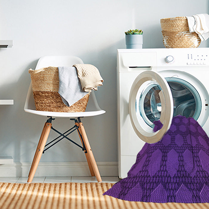 Machine Washable Transitional Bright Purple Rug in a Washing Machine, wshpat1722pur