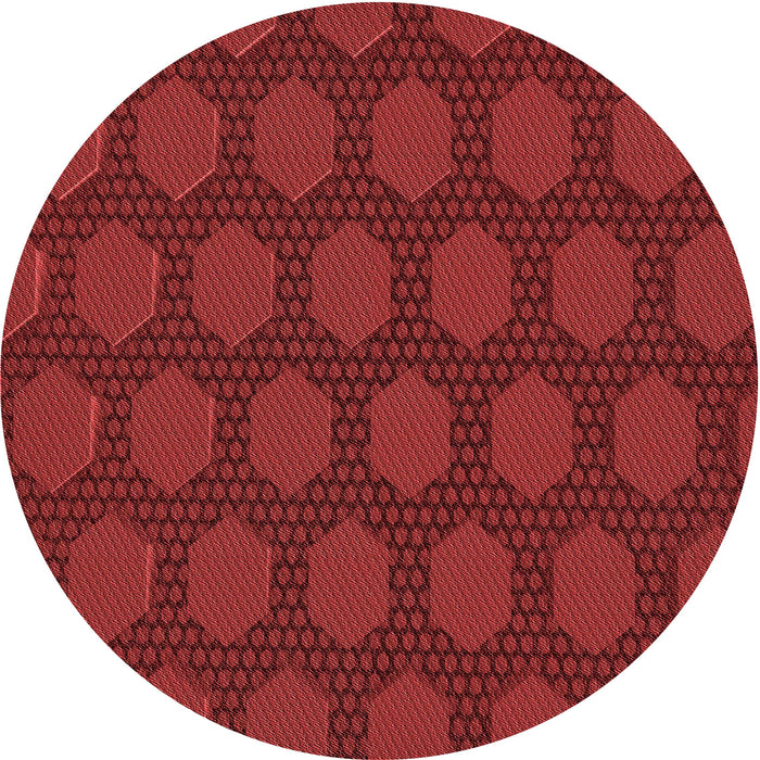 Square Machine Washable Transitional Cranberry Red Rug in a Living Room, wshpat1722rd