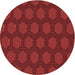 Square Machine Washable Transitional Cranberry Red Rug in a Living Room, wshpat1722rd