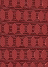 Machine Washable Transitional Cranberry Red Rug, wshpat1722rd