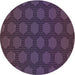 Square Patterned French Lilac Purple Abstract Machine Washable Rug, wshpat1722