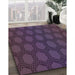 Patterned French Lilac Purple Abstract Machine Washable Rug in a Family Room, wshpat1722