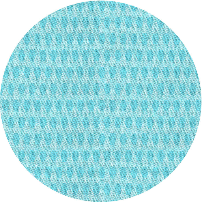 Square Machine Washable Transitional Bright Turquoise Blue Rug in a Living Room, wshpat1723lblu