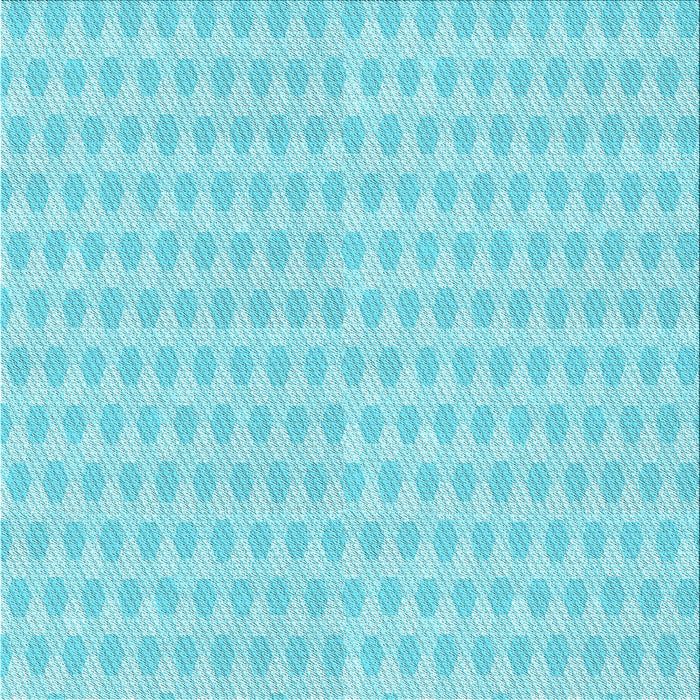 Round Machine Washable Transitional Bright Turquoise Blue Rug, wshpat1723lblu