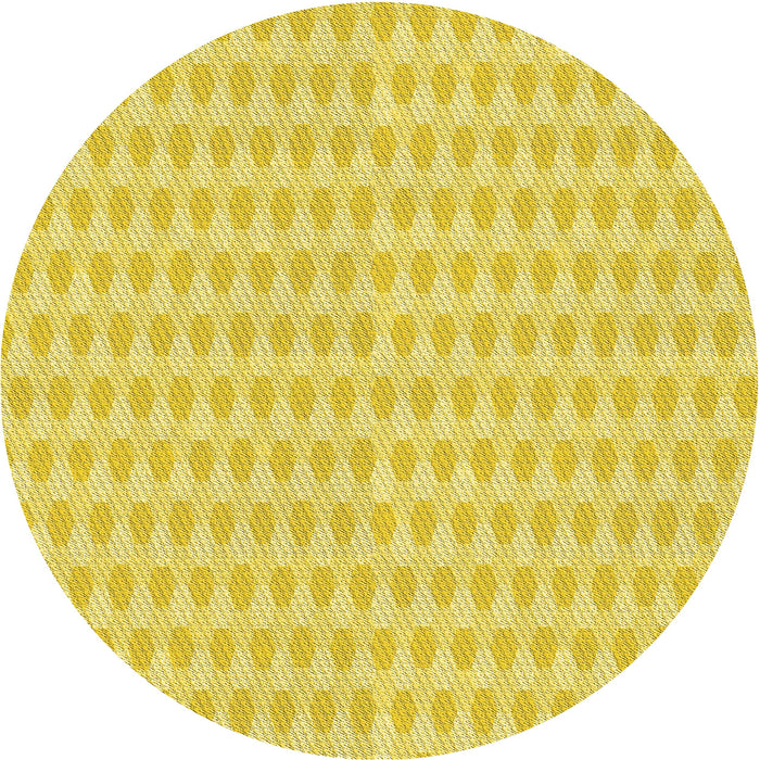 Square Machine Washable Transitional Yellow Rug in a Living Room, wshpat1723yw
