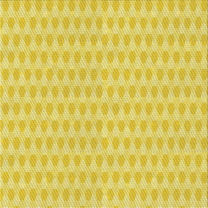 Round Machine Washable Transitional Yellow Rug, wshpat1723yw