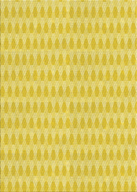 Machine Washable Transitional Yellow Rug, wshpat1723yw