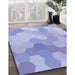 Machine Washable Transitional Light Slate Blue Rug in a Family Room, wshpat1724blu