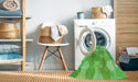 Machine Washable Transitional Emerald Green Rug in a Washing Machine, wshpat1724grn