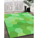 Machine Washable Transitional Emerald Green Rug in a Family Room, wshpat1724grn