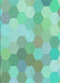 Machine Washable Transitional Mint Green Rug, wshpat1724lblu