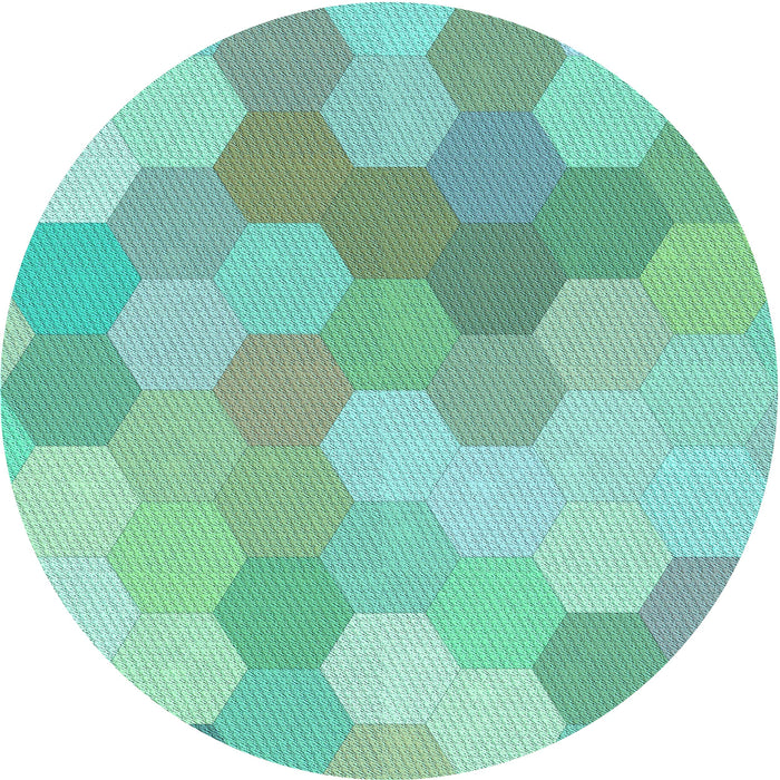 Square Machine Washable Transitional Mint Green Rug in a Living Room, wshpat1724lblu