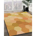 Machine Washable Transitional Neon Orange Rug in a Family Room, wshpat1724org