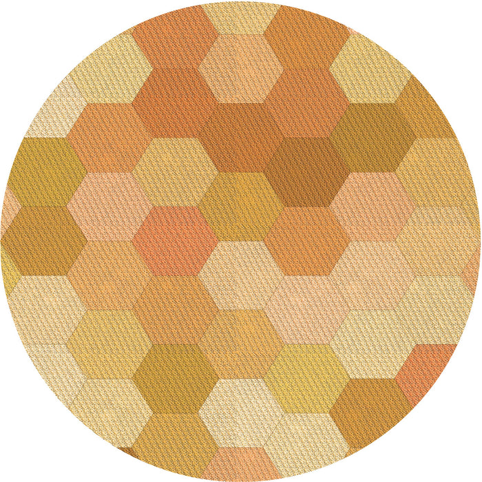 Square Machine Washable Transitional Neon Orange Rug in a Living Room, wshpat1724org