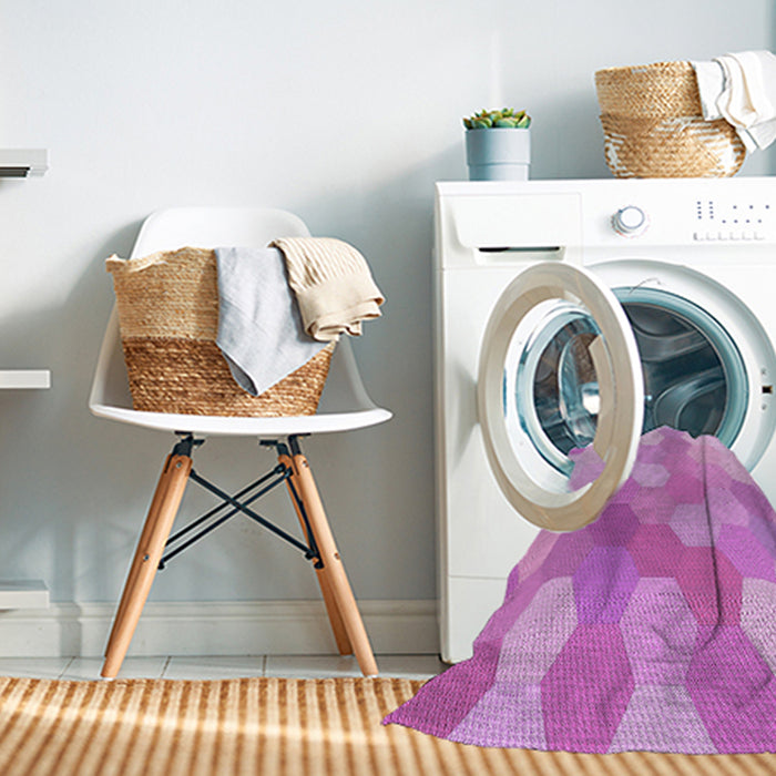 Machine Washable Transitional Violet Purple Rug in a Washing Machine, wshpat1724pur
