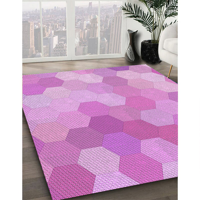Machine Washable Transitional Violet Purple Rug in a Family Room, wshpat1724pur