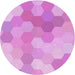 Square Machine Washable Transitional Violet Purple Rug in a Living Room, wshpat1724pur