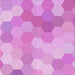 Round Machine Washable Transitional Violet Purple Rug, wshpat1724pur