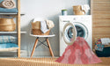 Machine Washable Transitional Pastel Pink Rug in a Washing Machine, wshpat1724rd