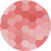 Square Machine Washable Transitional Pastel Pink Rug in a Living Room, wshpat1724rd