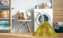 Machine Washable Transitional Golden Yellow Rug in a Washing Machine, wshpat1724yw