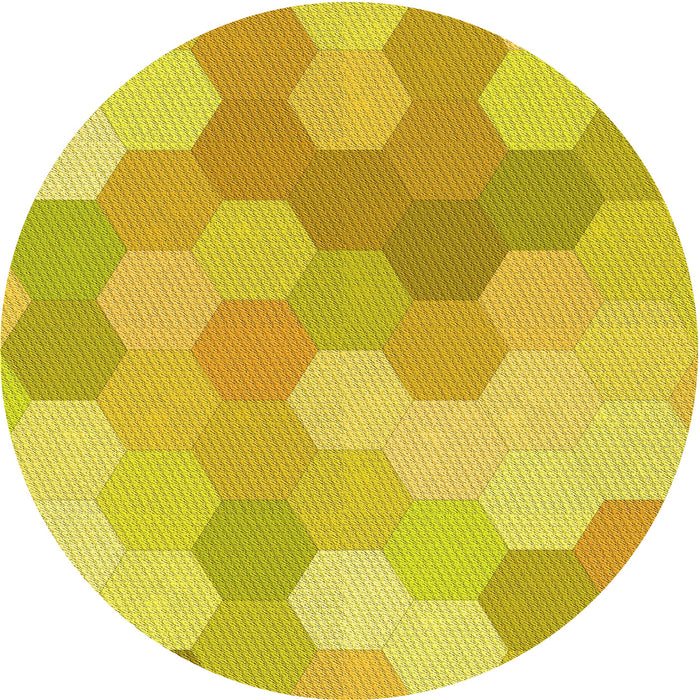 Square Machine Washable Transitional Golden Yellow Rug in a Living Room, wshpat1724yw