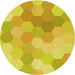 Square Machine Washable Transitional Golden Yellow Rug in a Living Room, wshpat1724yw