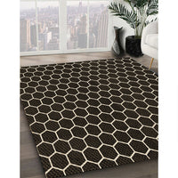 Patterned Black Rug, pat1725brn