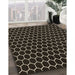 Patterned Black Rug in Family Room, pat1725brn