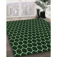 Patterned Black Rug, pat1725grn