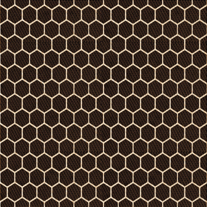 Round Patterned Black Rug, pat1725org