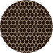 Square Patterned Black Rug, pat1725org