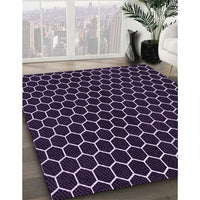 Patterned French Lilac Purple Rug, pat1725pur