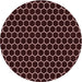 Square Machine Washable Transitional Chocolate Brown Rug in a Living Room, wshpat1725rd