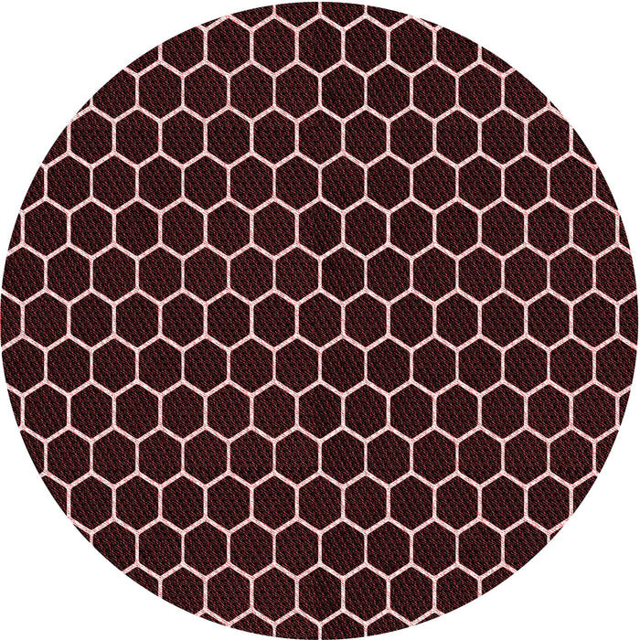 Square Patterned Chocolate Brown Rug, pat1725rd