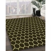 Patterned Black Rug, pat1725yw