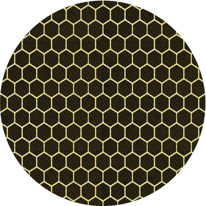 Square Patterned Black Rug, pat1725yw